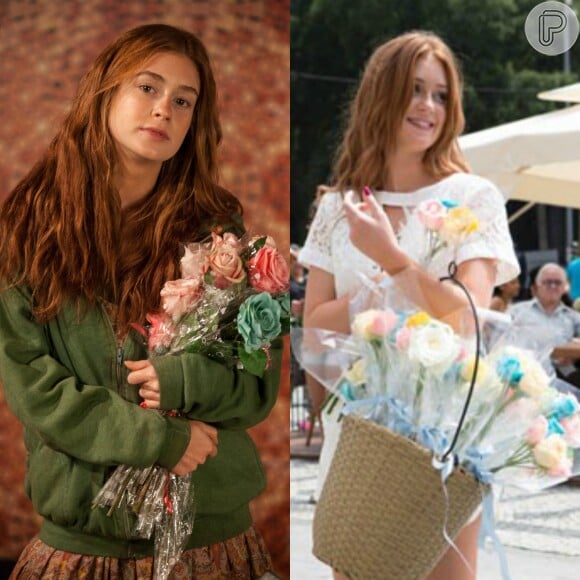 Eliza (Marina Ruy Barbosa) relembra os tempos em que vendia flores pelas ruas, na novela 'Totalmente Demais'