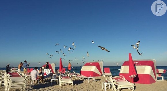 Anitta e Maluma estiveram em praia de Miami no mesmo dia