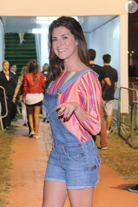Fernanda Paes Leme curte quinto dia de shows no Rock in Rio 2013, nesta sexta-feira (20)