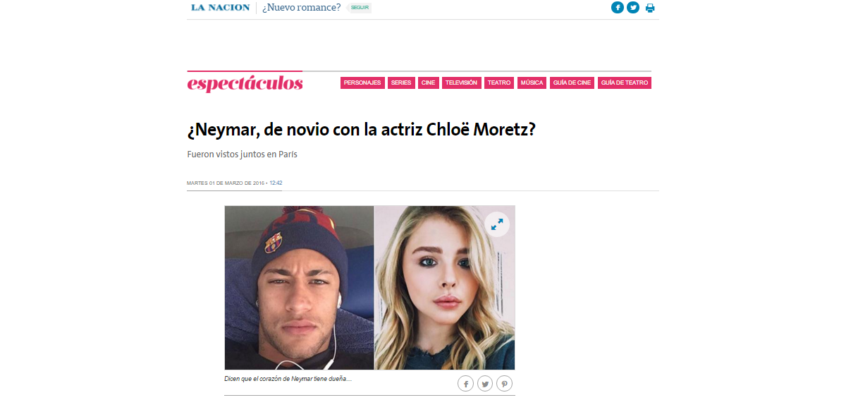 Expediente Neymar: Chloë Grace Moretz, amor de Hollywood - El Diario NY
