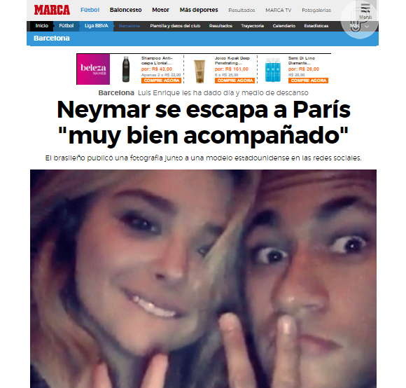 Foto: O jornal 'El Mundo' perguntou se Neymar e Chloë estavam passando uma  semana romântica em Paris - Purepeople