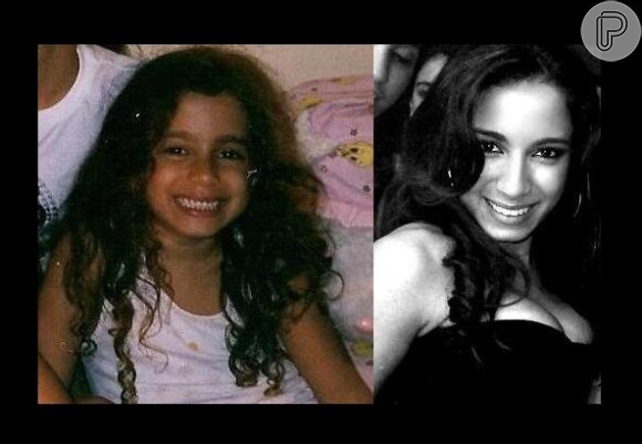 Ainda criança, Anitta exibia cabelos cacheados