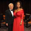 Ralph Lauren posa com a elegante apresentadora Oprah Winfrey