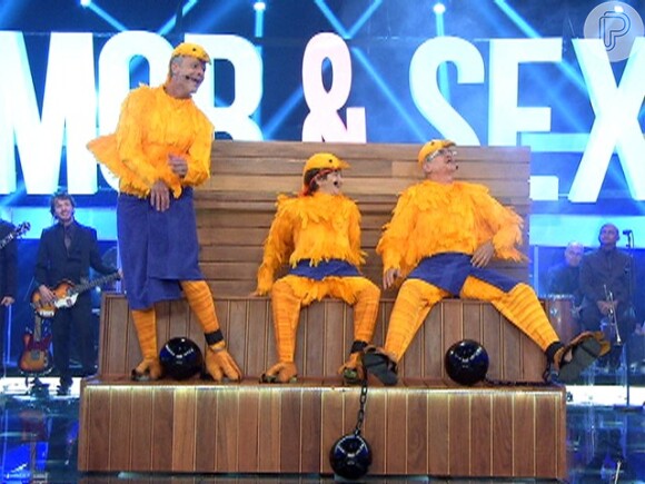 Marcello Novaes, Ferrugem e Marcos Caruso intepretam pintinhos amarelinhos em 'Amor & Sexo'
