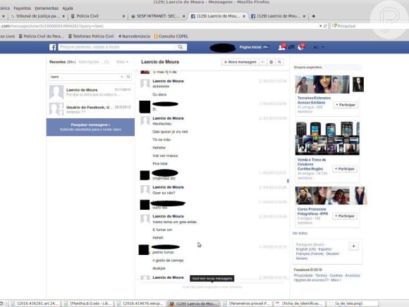 Veja os prints que ajudaram na investigação das denúncias de estupro de vulnerável contra o ex-'BBB' Laércio