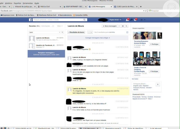 Veja os prints que ajudaram na investigação das denúncias de estupro de vulnerável contra o ex-'BBB' Laércio