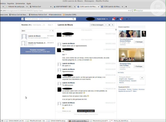 Veja os prints que ajudaram na investigação das denúncias de estupro de vulnerável contra o ex-'BBB' Laércio