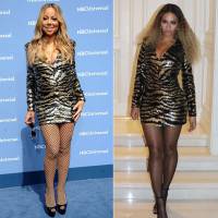 Mariah Carey repete vestido da grife Balmain já usado por Beyoncé. Compare foto!
