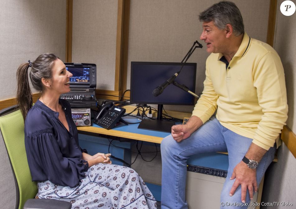 Glenda Koslowski dividiu as transmissões com Cleber Machado, com quem teve aulas de locução, nesta terça-feira, 9 de agosto de 2016