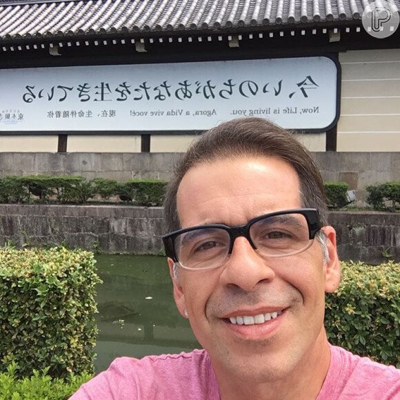 Leandro Hassum aproveitou o período de férias da TV para curtir férias no Japão