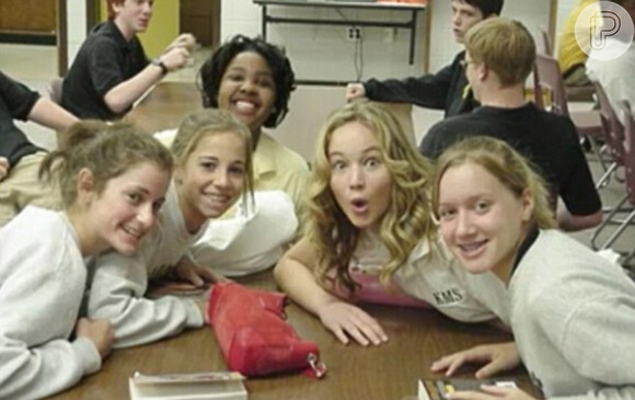 Jennifer Lawrence aos 14 anos na época de escola