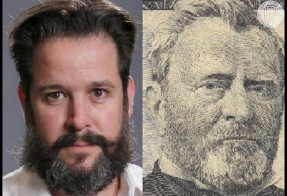 Murilo Benício contou que se inspirou na nota em Ulysses S. Grant, na nota de U$S, para compor o visual de seu personagem em 'Amores Roubados'