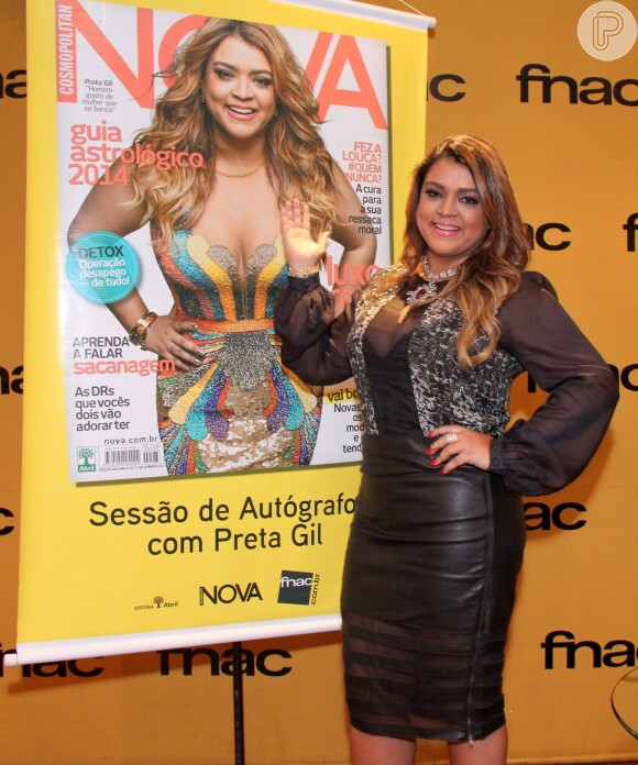 Preta Gil durante lançamento de capa de revista, em 9 de dezembro de 2013