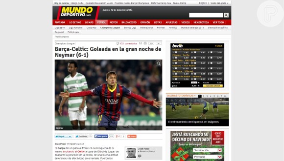 Três gols de Neymar sobre o Celtic é exaltado como 'a grande noite'