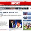 O look de Neymar após o jogo também chamou atenção da imprensa: 'Peculiar'