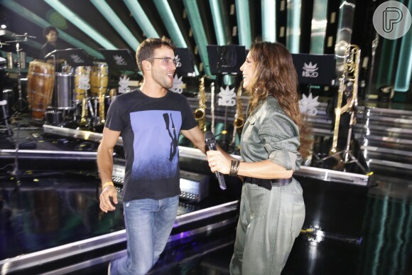 Ivete Sangalo e o marido, Daniel Cady comemoram após a gravação do DVD da cantora