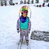 Rafaella Justus esquia pela primeira vez em Colorado, nos Estados Unidos