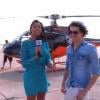 Antes de sobrevoar Fortaleza, Sam deu entrevista para a apresentadora Niara Meireles