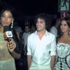 Niara Meireles também entrevistou Sam Alves no show da Virada, na Avenida Paulista, em São Paulo. O cantor se apresentou com a cantora Marcela Bueno