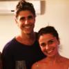Giovanna Antonelli e Reynaldo Gianecchini desgutam vinho para a inauguração do restaurante Pomar Orgânico, em 10 de janeiro de 2013