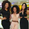Juliana Alves e Maria Joana posam para as fotos ao lado de Cinara Leal, atriz de 'Sol Nascente', neste domingo, 11 de dezembro de 2016