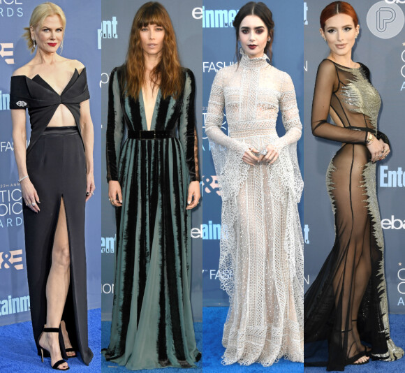 Veja fotos de Nicole Kidman, Jessica Biel, Lily Collins e mais famosas que apostaram em looks góticos no Critics' Choice Awards