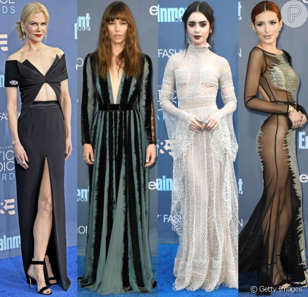 Veja fotos de Nicole Kidman, Jessica Biel, Lily Collins e mais famosas que apostaram em looks góticos no Critics' Choice Awards