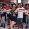 Viviane Araujo mostrou muito samba no pé na noite desta quinta-feira, 15 de dezembro de 2016
