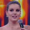 Camila Queiroz foi ás lágrimas ao ouvir que venceu a categoria atriz coadjuvante no 'Melhores do Ano', premiação do 'Domingão do Faustão', em 18 de dezembro de 2016