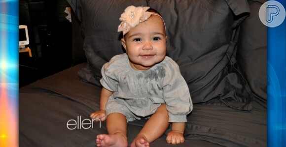 North West, filha de Kim Kardashian e Kanye West, está com 7 meses