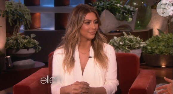 Kim Kardashian falou sobre a experiência da gravidez no programa da Ellen Degeneres