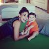 Juliana Paes se diverte com o filho caçula, Antônio, de seis meses, no domingo, 19 de janeiro de 2014