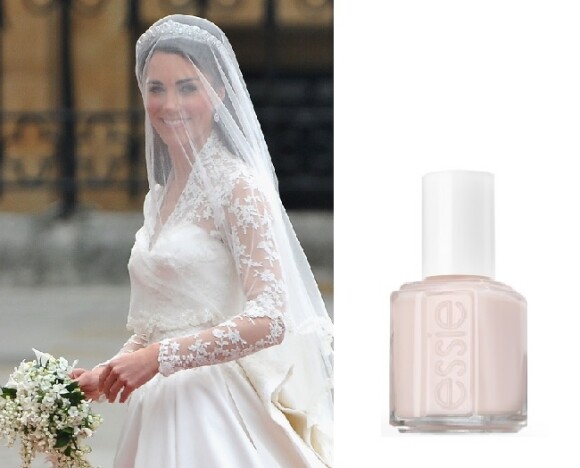Kate Middleton usou o semitransparente Allure da linha de esmaltes Essi em seu casamento com príncipe William, em 2011