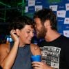 Fabiula Nascimento e o namorado, Emilio Dantas, conversaram ao pé do ouvido no primeiro dia do Pepsi Twist Land