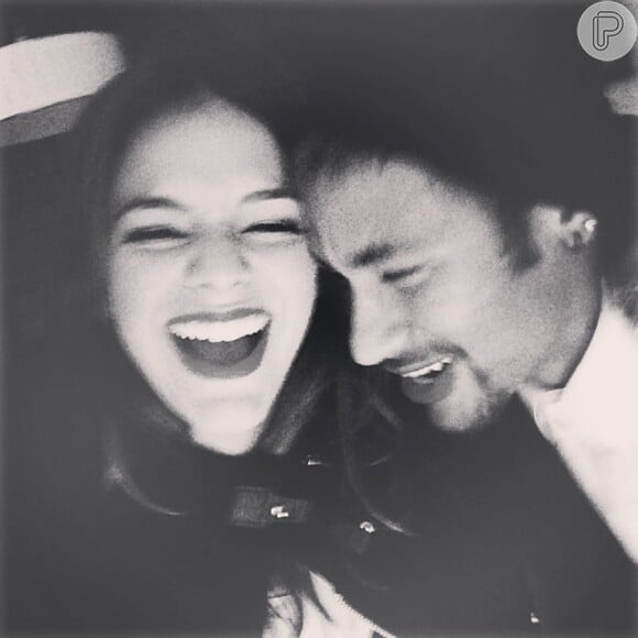 Bruna Marquezine publica mensagem de aniversário para o namorado, Neymar, em sua conta do Instagram, em 5 de fevereiro de 2014