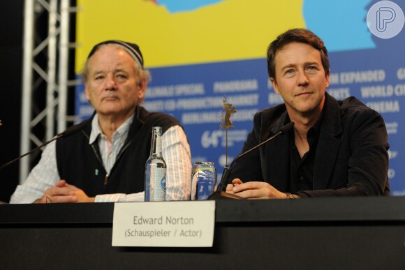 Bill Murray e Edward Norton na coletiva de imprensa do Festival de Berlim