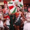 Paloma Bernardi e Luciana Gimenez caem no samba na feijoada da Grande Rio, no hotel Royal Tulip