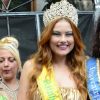 Ellen Rocche foi coroada rainha do bloco de carnaval Fico, no bairro Ipiranga, em São Paulo, no domingo, 19 de fevereiro de 2017