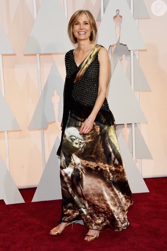 A apresentadora Willow Bay homenageou o filme 'Star Wars' em seu vestido no Oscar de 2014