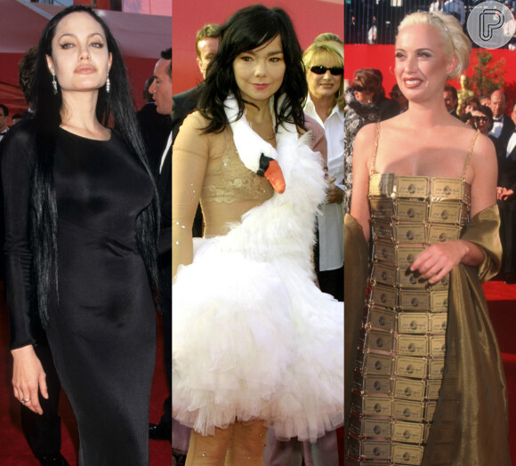 Angelina Jolie, Björk, Lizzy Gardiner e mais! Veja as famosas que passaram no tapete vermelho do Oscar com looks inusitados