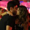 Marcela Maluf, que participou do humorístico 'Pânico na TV' trocou beijos no camarote da Brahma, em São Paulo, no sábado, 25 de fevereiro de 2017