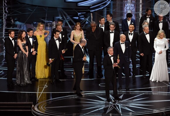 O elenco de "La La Land" ficou bastante surpreso com a gafe cometida na premiação