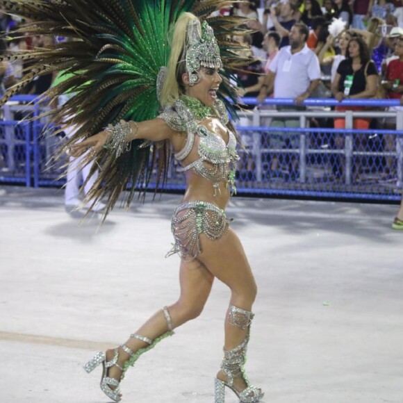 Wanessa Camargo desfilou como destaque da Mocidade Independente de Padre Miguel, em fevereiro de 2017