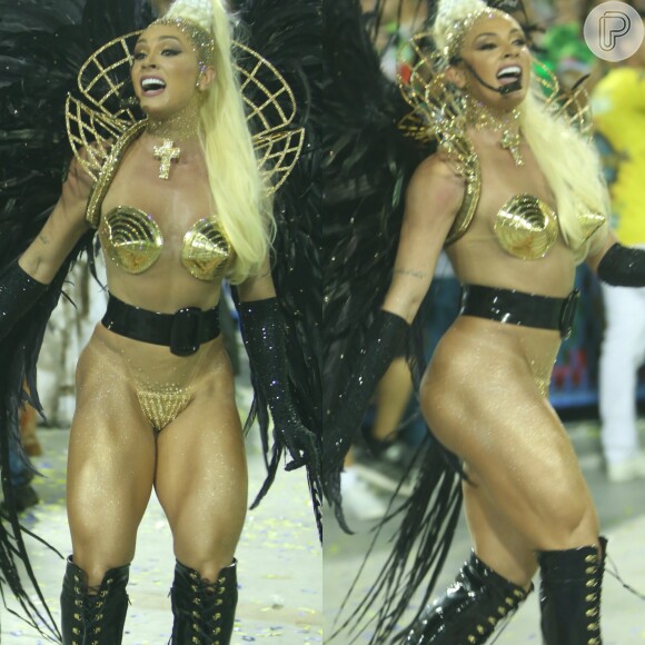 Juju Salimeni exibiu corpo escultural ao desfilar como musa da Unidos da Tijuca no Carnaval do Rio na madrugada de 28 de fevereiro de 2017