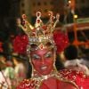 Alexandra Ricette desfilou como musa da Mangueira, no começo da manhã desta terça-feira de carnaval, 28 de fevereiro de 2017