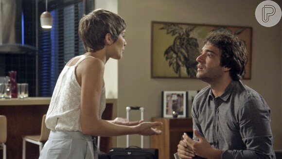 Após desculpar o ex-marido, Letícia (Isabella Santoni) vai aconselhar Tiago (Humberto Carrão) a seguir a sua vida com Marina (Alice Wegmann) em 'A Lei do Amor'