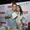 Eduardo Moscovis marca presença no lançamento do livro 'Alma do Rio' da mulher, Cynthia Howlett, na Gávea, Zona Sul do Rio de Janeiro, em 17 de fevereiro de 2014