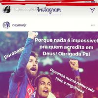 Bruna Marquezine exalta Neymar após jogo do Barcelona: 'Namorada orgulhosa'