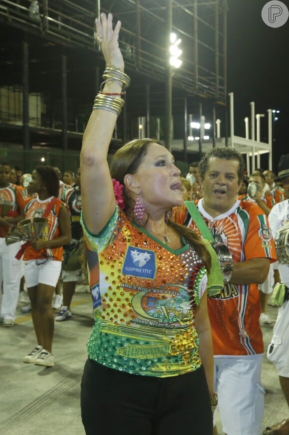 Susana Vieira participa do ensaio da Grande Rio, na Sapucaí, RJ, em 13 de janeiro de 2013