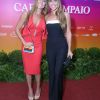Bia e Branca Feres posam ao chegar ao aniversário da promoter Carol Sampaio, no Copacabana Palace, no Rio de Janeiro